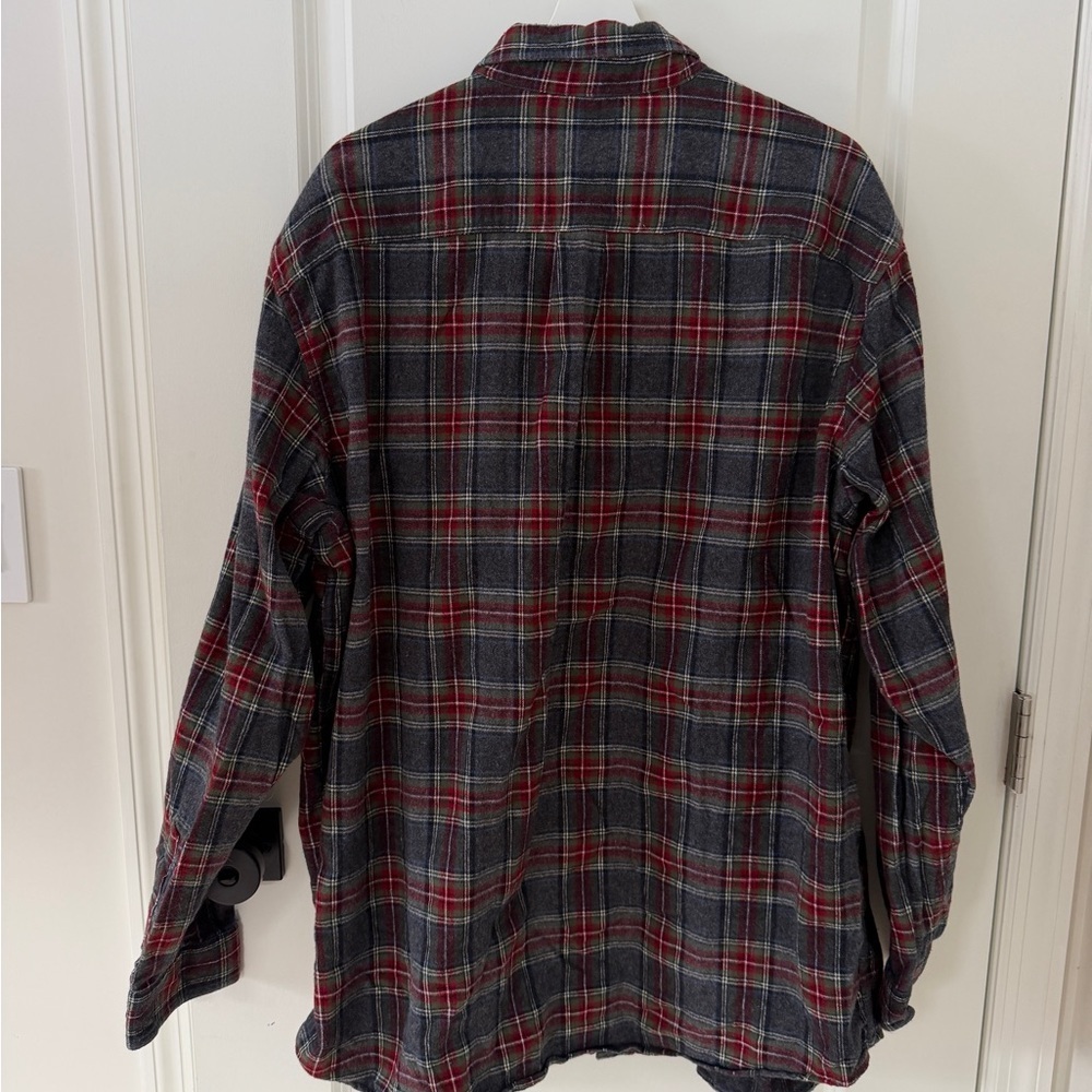 L.L. Bean Men's Plaid Cotton Shirt Button Down Long Sleeve - Picture 3 of 6
